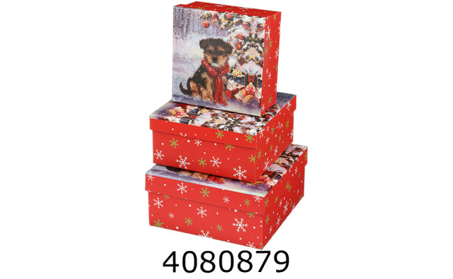 Коробка карт. для подарунків 3 ш в наборі розмір найбільшої 20х20х9.5см тиснення фольгою BM.233339