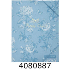Папка на гумках пластик А5 BUROMAX ARABESKI мат. напівпроз. синьо-сірий (12) BM.3907-95