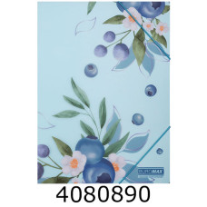 Папка на гумках пластик А4 BUROMAX ARABESKI мат. напівпроз. морська хвиля (12) BM.3908-17