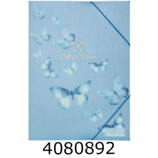 Папка на гумках пластик А4 BUROMAX ARABESKI мат. напівпроз. синій електрик (12) BM.3908-45