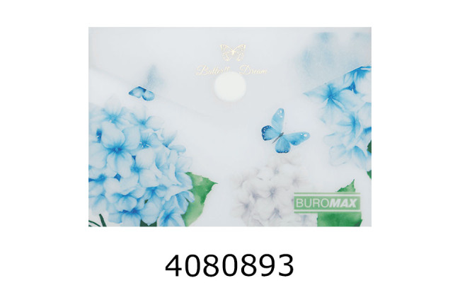 Папка конверт на кнопці A7 Buromax ARABESKI мат. напівпроз. пластик  (12) BM.3923-00