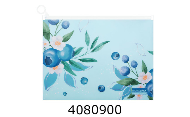 Папка конверт на zip-блискавці А4 Buromax ARABESKI морська хвиля (24) BM.3948-17