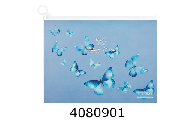 Папка конверт на zip-блискавці А4 Buromax ARABESKI синій електрик (24) BM.3948-45