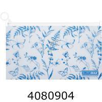 Папка конверт на zip-блискавці DL Buromax ARABESKI мат. напівпроз. пластик блакитний (12) BM.3949-14