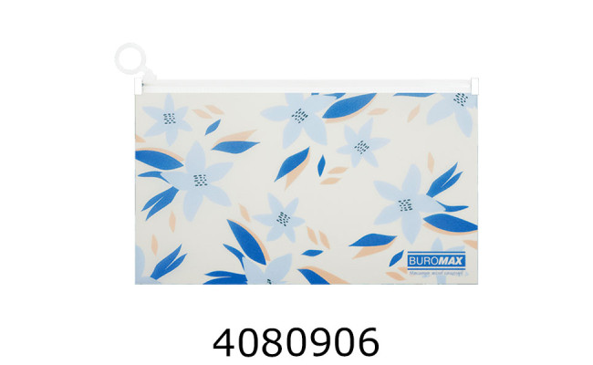 Папка конверт на zip-блискавці DL Buromax ARABESKI мат. напівпроз. пластик маренго (12) BM.3949-53
