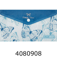 Папка конверт на кнопці DL Buromax ARABESKI мат. напівпроз. пластик синій (12) BM.3952-02 Папка конверт на кнопці DL Buromax ARABESKI мат. напівпроз. пластик синій (12) BM.3952-02