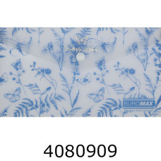 Папка конверт на кнопці DL Buromax ARABESKI мат. напівпроз. пластик блакитний (12) BM.3952-14 Папка конверт на кнопці DL Buromax ARABESKI мат. напівпроз. пластик блакитний (12) BM.3952-14