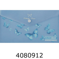 Папка конверт на кнопці DL Buromax ARABESKI мат. напівпроз. пластик синій електрик (12) BM.3952-45 Папка конверт на кнопці DL Buromax ARABESKI мат. напівпроз. пластик синій електрик (12) BM.3952-45