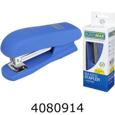 Степлер №24 Buromax RUBBER TOUCH пласт. (скоби № 24 26) до 20 арк синій (12) BM.4202-02