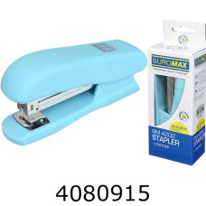 Степлер №24 Buromax RUBBER TOUCH пласт. (скоби № 24 26) до 20 арк блакитний (12) BM.4202-14