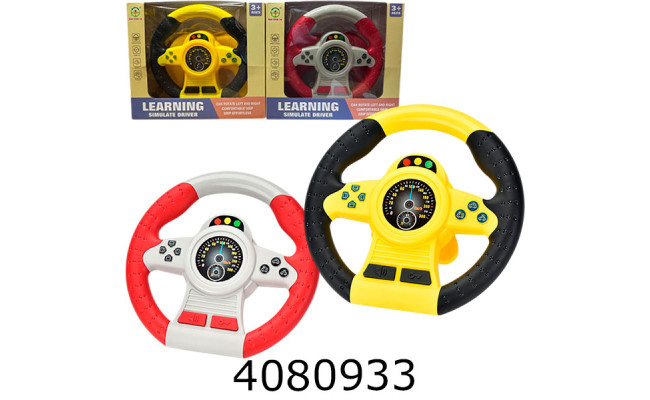 Муз. руль на батар. музика 2кольори в коробці 25*10*22 (18/36) 2192E-43