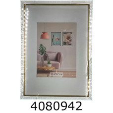 Фоторамка пластик 21*30/16 SA (біла з золотим обідком)(22) SA1511-65