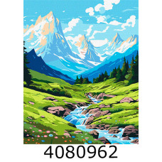 Картина по номерам 40*50см квіти 