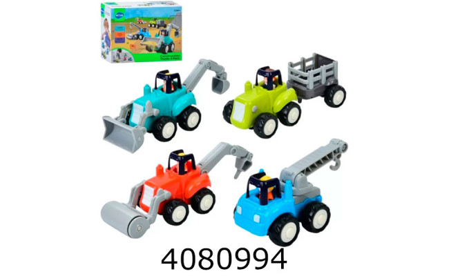 Машинка в коробці інерц. HOLA Будтехніка 4шт інерц. в коробці 21*16*8см (18) HA7906