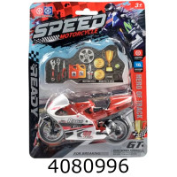 Мотоцикл на листі мікс кольорів 13см (192) 8768-4