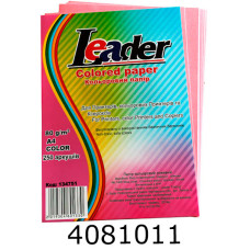 Папір кольор. А4 80г/м2 100 арк. інтенс. рожевий (50) 134751
