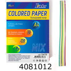 Папір кольор. А4 80г/м2 10*25 арк. інтенс. MIX Leader (50) 134770