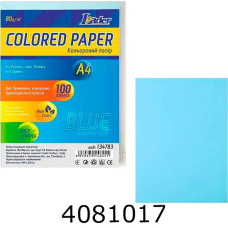 Папір кольор. А4 80г/м2 100 арк. пастель блакитний (50) 134783