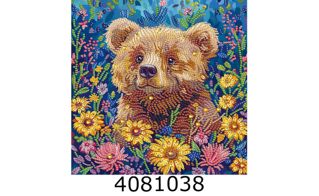 Алмазна мозаїка 25*25 Ведмежа Brushme BH035