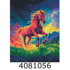 Алмазна мозаїка 40*50 на чорному полотні 