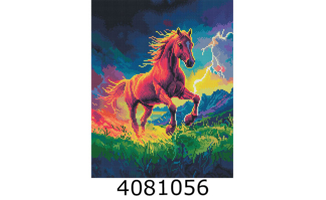 Алмазна мозаїка 40*50 на чорному полотні 