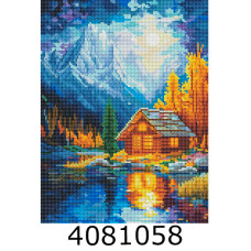 Алмазна мозаїка 30*40 пейзаж на чорному полотні 