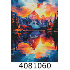 Алмазна мозаїка 30*40 пейзаж на чорному полотні 