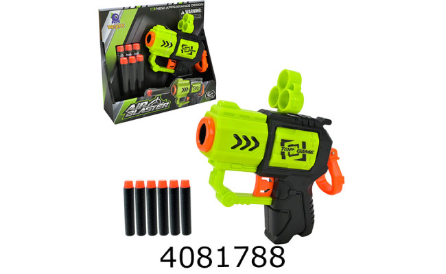 Пістолет поролон. пулі (6шт) в коробці 18*16см (84/168) 118C