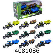 Трактор інерц. в коробці + причіп 3 кольори 29*11*15см (36/72) 5279-99A