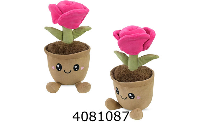 Вазон з квітами м'яка іграшка 27см (24) C6601