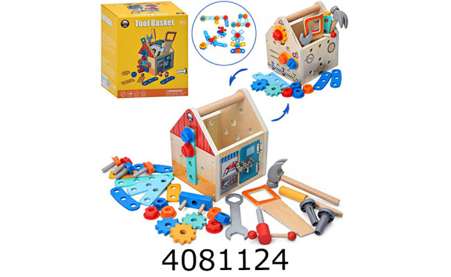 Бізіборд дерево Набір інстурментів в коробці 17*20*16см (9) MD 1386