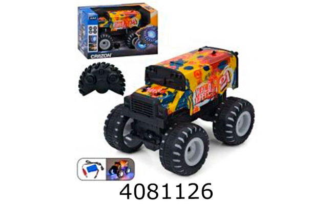 Машина радiо акум. в коробці гумові колеса світ. usb-зарядне36*23-23см (12) 333-TGL25163B