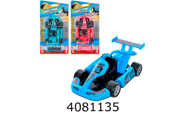 Машинка інерц.3 кольори 16см на листі  (192/196) 1912D-1