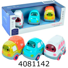 Набір машинок 3шт в коробці світло музика на батар. 28*9*10 (24) QX-91187E