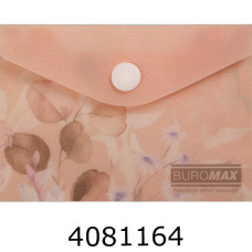 Папка конверт на кнопці A7 Buromax ARABESKI мат. напівпроз. пластик персик. (12) BM.3923-46