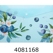 Папка конверт на кнопці A4 Buromax ARABESKI мат. напівпроз. пластик морська хв.(12) BM.3943-17