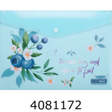 Папка конверт на кнопці A4 Buromax ARABESKI мат. напівпроз. пластик чароїт(12) BM.3943-52