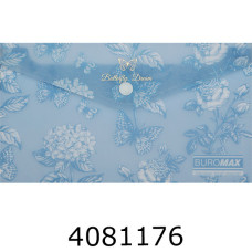 Папка конверт на кнопці DL Buromax ARABESKI напівпроз.мат.пластик синьо-сірий (24) BM.3952-95