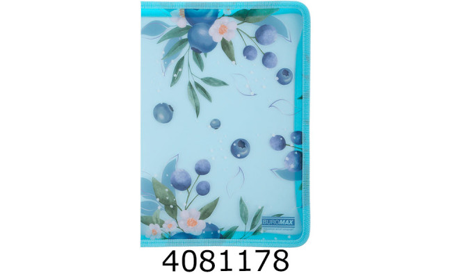 Папка конверт на блискавці А4 Buromax ARABESKI морська хвиля (12) BM.3980-17