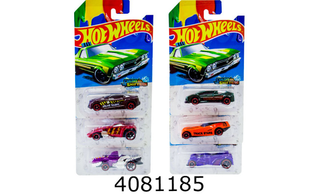 Машинка метал. Hot Wheels на листі змінює колір 8010-1