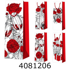 Пакет подарунковий під пляшку 12*36*9 (9094) mix (12) 461697 Пакет подарунковий під пляшку 12*36*9 (9094) mix (12) 461697