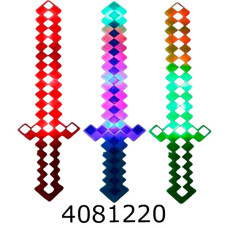 Меч в кульку на батар. Minecraft 3 кольори світло 62см (144) C28414