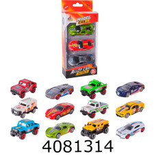 Набір машинок метал. 3шт в коробці 4 види 21*4*9см (72/144) DS045