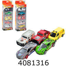 Набір машинок метал. 5шт в коробці 3 види 30*4*11см (48/96) DS046