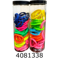 Резинка для волосся 50 шт в тубусі неонова (12/600)