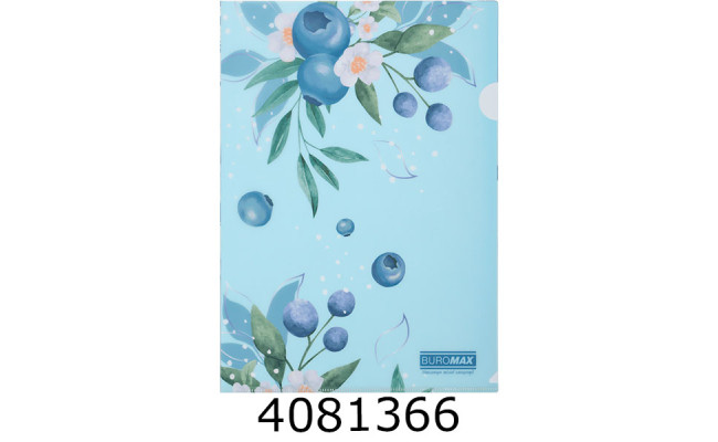 Папка - куточок A4 Buromax ARABESKI мат.напівпроз. пластик морська хвиля (12) BM.3854-17