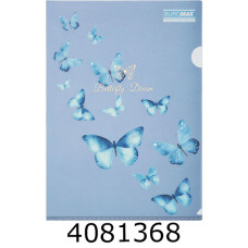 Папка - куточок A4 Buromax ARABESKI мат.напівпроз. пластик синій електрик (12) BM.3854-45