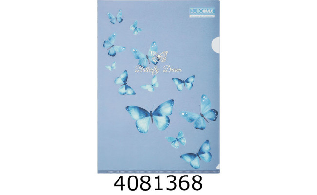 Папка - куточок A4 Buromax ARABESKI мат.напівпроз. пластик синій електрик (12) BM.3854-45