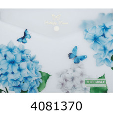 Папка конверт на кнопці A5 Buromax ARABESKI мат. пластик прозорий (12) BM.3919-00