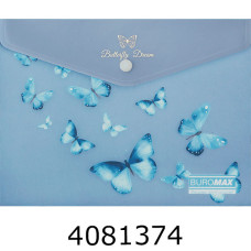 Папка конверт на кнопці A5 Buromax ARABESKI мат. пластиксиній електрик (12) BM.3919-45